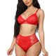 thumbnail image 2 of VISgogo Conjunto de lencería de 2 piezas para mujer, sujetador transparente con tiras ajustables + Tanga Babydoll Ropa de dormir VISgogo  moda, 2 of 3