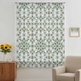 thumbnail image 2 of Sage Green Sheer Curtains 96 Inches Long, Retro Abstract Morocco Geometric Texture Light Filering Curtains, Privacy Drapes Simi Floor to Veiling Curtain for Living Room Bedroom Large Window Treatment, 2 of 9