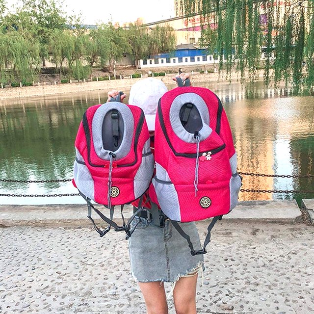 Mochila porta mascotas para perros y gatos, bolsa de viaje para perros pequeños, bicicleta, senderismo al aire libre