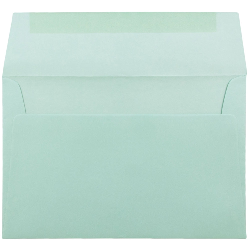 JAM A9 Envelopes, 5 3/4 x 8 3/4, Aqua, 50/Pack
