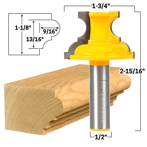 1-1/8" Window Sill Router Bit - 1/2" Shank - Yonico 18147