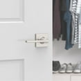 thumbnail image 2 of Kwikset Casey Dummy Door Handle, Single Sided Lever for Closets, French Double Doors, and Pantry, Satin Nickel Non-Turning Reversible Interior Push/Pull Lever, with Microban Protection C63, 2 of 3