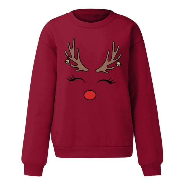 VJATTWR Merry Sweatshirt Men Get it Fast Couple's Matching Crewneck Hoodie Unisex Pattern Print Long Sleeve Top