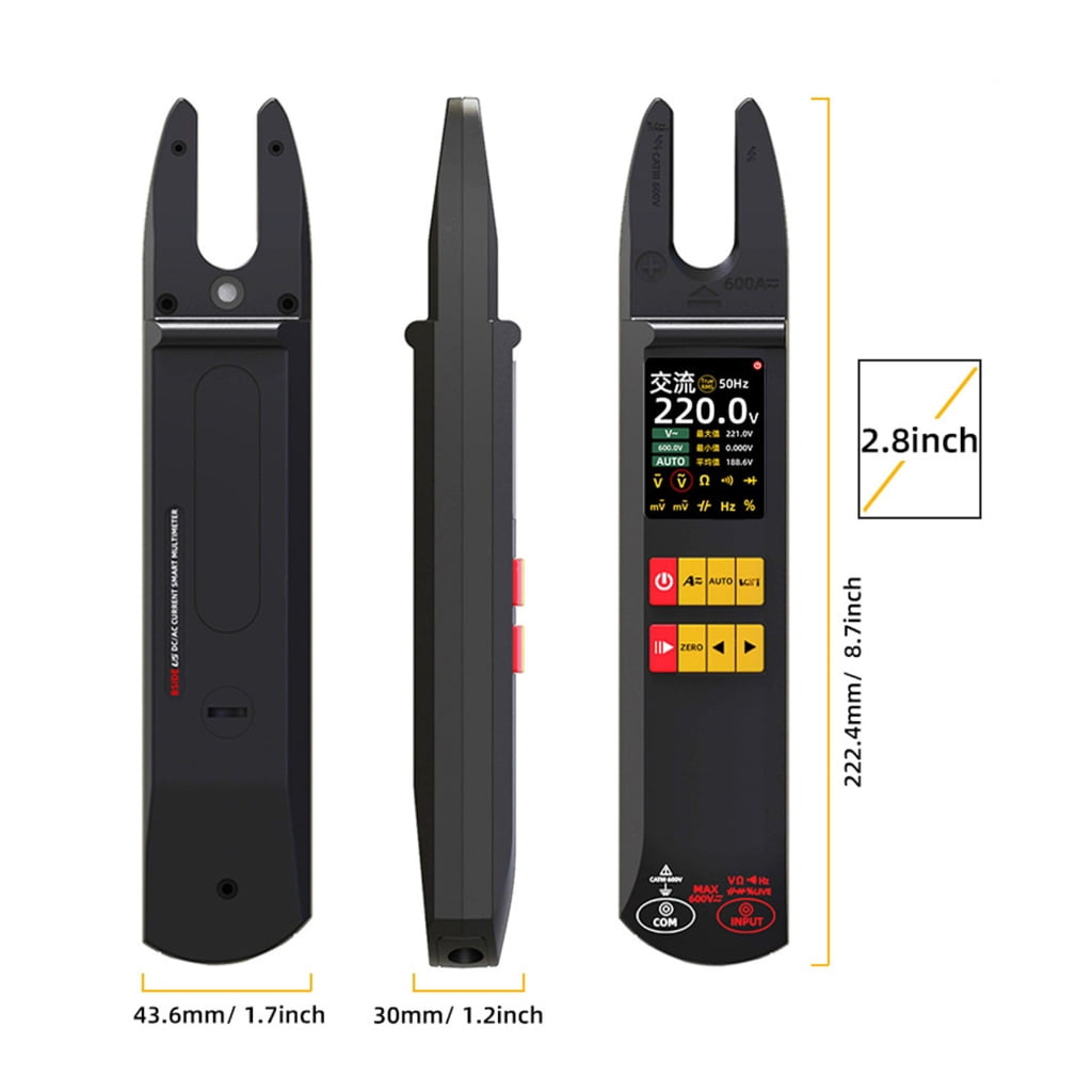 Professional Intelligent Electric Clamp Multimeter Capacitance Resistance Testers with Large Screen & Data Hold Function