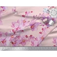 thumbnail image 3 of Soimoi Moss Georgette Fabric Bird & Orchids Flower Print Sewing Fabric Yard 42 Inch Wide, 3 of 3
