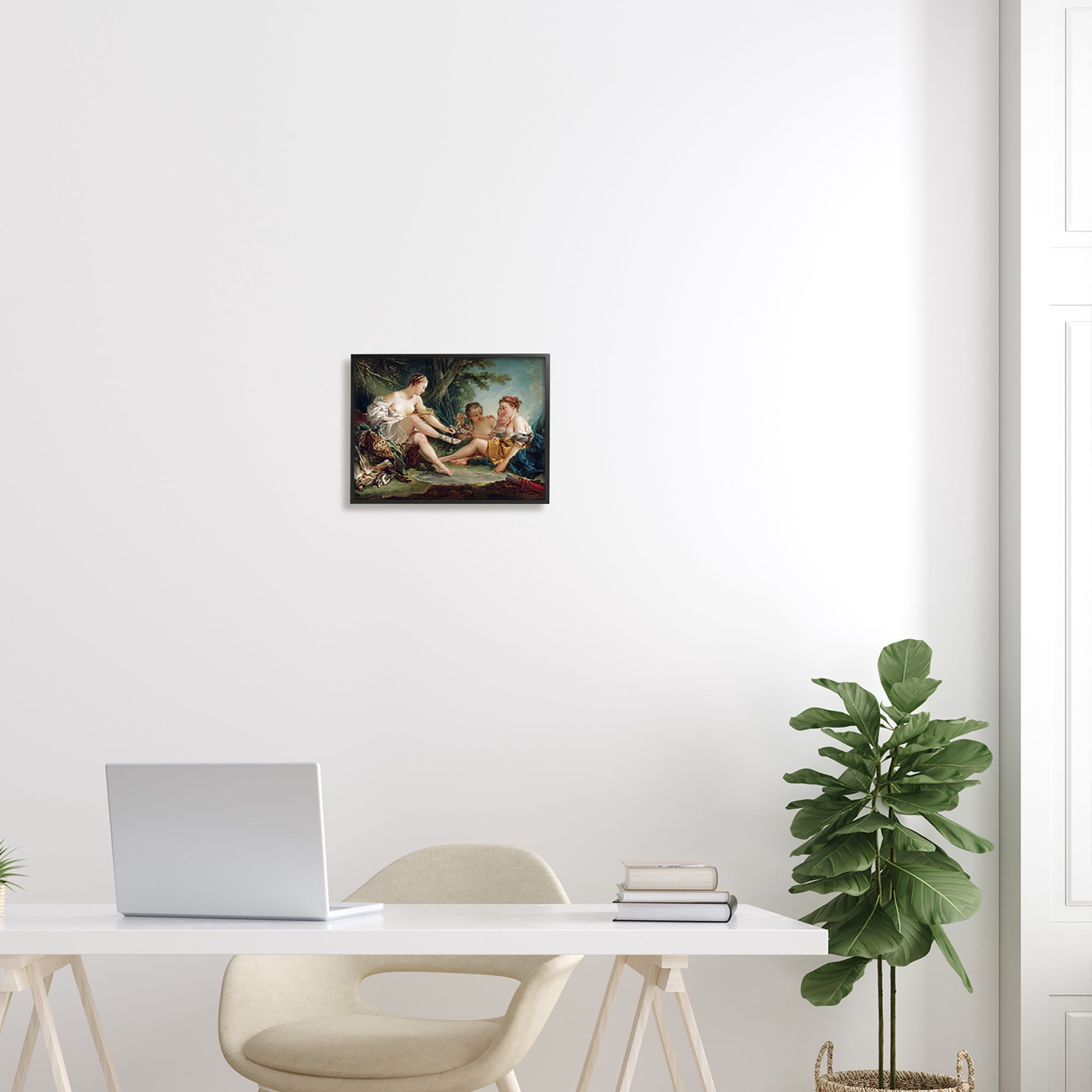 Stupell Industries Diana After the Hunt Francois Boucher Classic Painting Painting Black Framed Art Print Wall Art, Design by one1000paintings