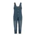 thumbnail image 4 of JFGHDG Womens Denim Bib Overalls Wide Leg Adjustable Strap Jean Jumpsuits Y2k Baggy Distressed Jeans Boyfriend Pants Blue XL, 4 of 4