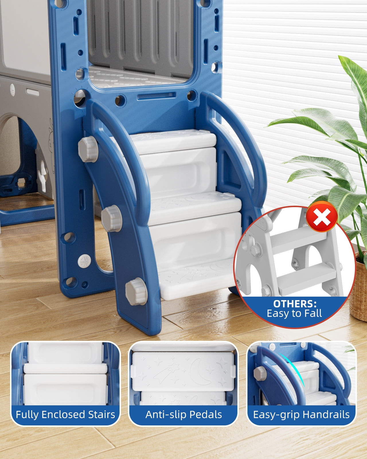 YUFU 13 in 1 Toddler Slide Swing Set with Golf Drawing Board for Indoor Outdoor Use for Kids Age 1+