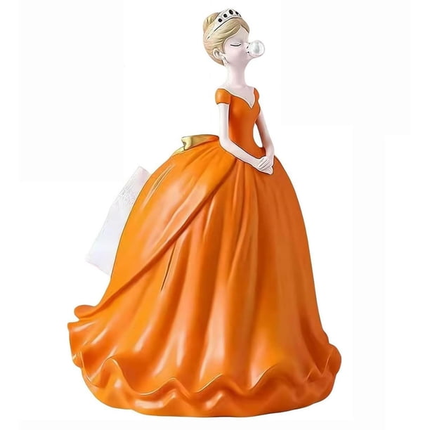 Girl Tissue Box Princess Figurine Tissues Dispenser With Flying Skirt