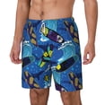 thumbnail image 2 of Uemuo Hawaiian Style Pattern Mens Swim Trunks Quick Dry Board Shorts with Mesh Lining, Stretch Beach Shorts Quick Dry No-Chafing Board Shorts-Small, 2 of 9