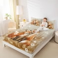 thumbnail image 4 of jejeloiu Jungle Animal Fox Bed Sheets,Rustic Dandelion King Sheets For Girls Kids 4pcs, 4 of 7
