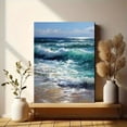 thumbnail image 6 of UXIEQU Ocean Wave Oil Painting Canvas Wall Art Print 15.75x11.81 Inches, 6 of 8