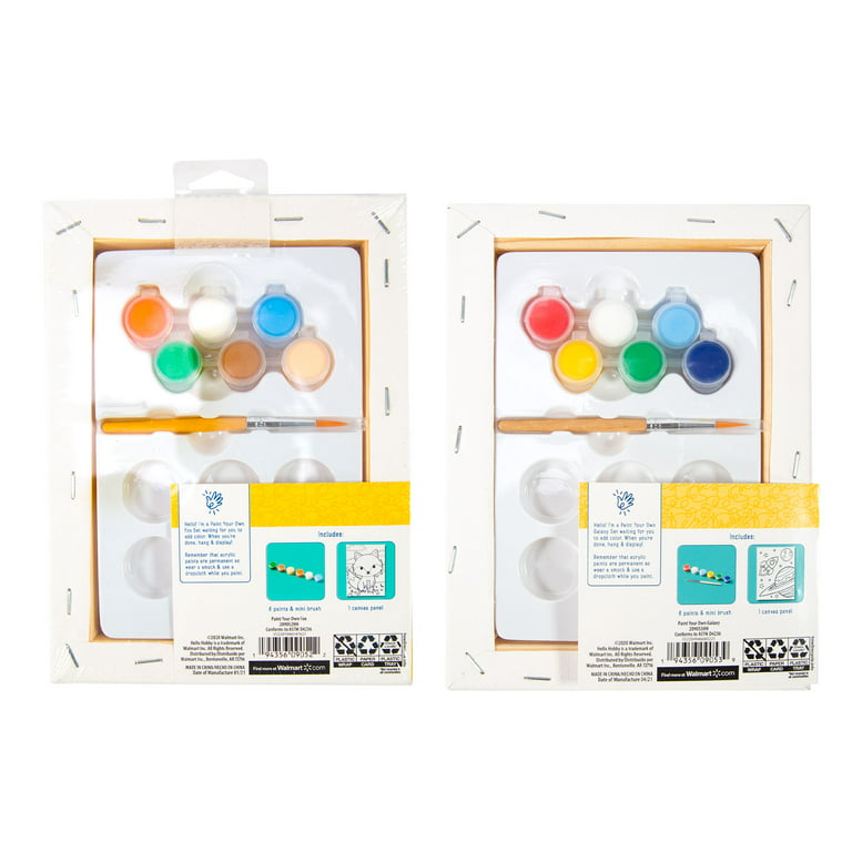 Pre-Printed Canvas to Paint for Children - At-home Painting Set