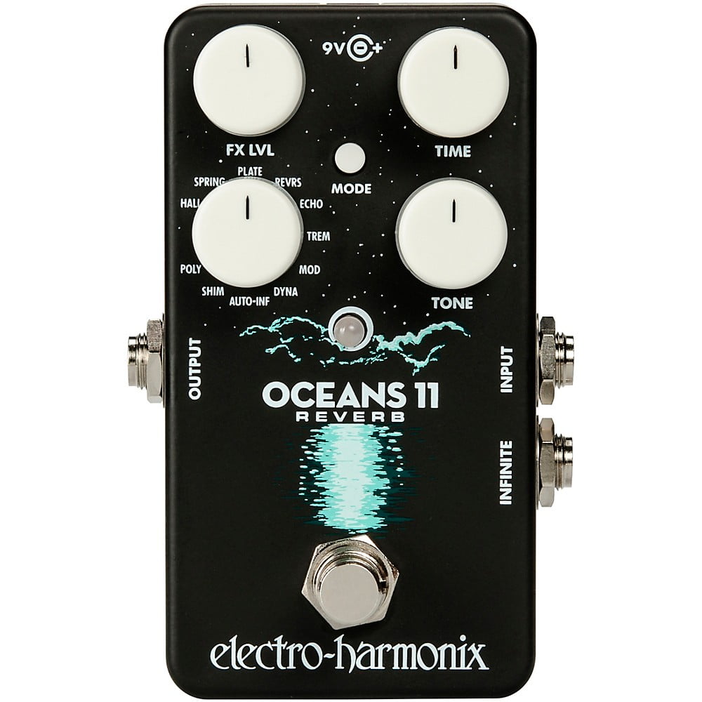ElectroHarmonix Oceans 11 Multifunction Digital Reverb Effects Pedal