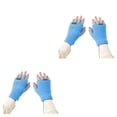 thumbnail image 4 of Kearding Guantes sin dedos de tela otoño hombres mujeres a prueba de viento calefacción eléctrica desmontable interior mitones protector de Azul 2Conjunto, 4 of 6