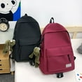 thumbnail image 3 of Solid Color Student Backpack Large Capacity School bag For Girl Travel Backpack Sac à dos scolaire, 3 of 7