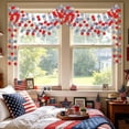 thumbnail image 5 of CuiLiyq Patriotic Glitter Star Garland, 8.2 Ft Red White and Blue Paper Streamer, Independence Day Hanging Decor for Party Ceiling Staircase, 5 of 6