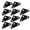Large black, variant on Yihuala 10Pcs Tent Cord Hook Tensioner, Guy Line Wind Cord Adjuster, Tent Rope Fastener Tightener Tightening Buckle for Camping
