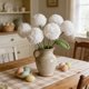thumbnail image 5 of Ramo de flores de hilo hecho a mano – Arreglo floral artificial de crisantemos con pompones tejidos para decoración del hogar, centro de mesa, regalo de primavera, 5 of 6