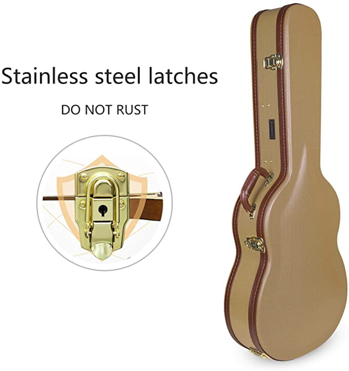 Crossrock CRW600C 4/4 Full Size Classical Guitar Case Arch-top Wooden Case 
