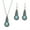 A, variant on Tnobhg 2Pcs/Set Ethnic Style Faux Turquoise Necklace Earrings Set Women Shining Rhinestones Inlaid Pendant Necklace Hook Earrings Jewelry Set