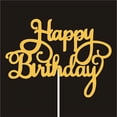 thumbnail image 3 of 10 unidades/bolsa de cartón, adorno para tarta de feliz cumpleaños en inglés, 3 of 4