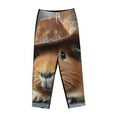 thumbnail image 4 of Daiia Cowboy Hat Guinea Pig Women's Sleep Pant with Pockets and Drawstring,Pajama Pants-Small, 4 of 9