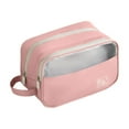 thumbnail image 2 of HOARBOEG Double Layered Makeup Bag Travel Large Capacity Storage Bag Hand In Hand For Carrying Toiletries Bag Waterproof Transparent Window, 2 of 6