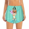 thumbnail image 4 of Lsque Bluey Printed Women's Running Shorts with Liner Pockets,Elastic Quick Dry Workout Athletic Gym Yoga Shorts,Womens High Waist Shorts-XX-Large, 4 of 9
