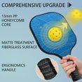 thumbnail image 2 of Pickleball Paddles Set Of 2, Fiberglass Surface, Adventure Map Print, 4 Balls & Bag, 2 of 5