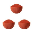 thumbnail image 1 of Youkk Easy To Install Double-layer Plastic Flowerpot For Walls Drainage Flower Pot Red 3Set, 1 of 6