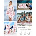 thumbnail image 5 of Pink Flamingo Beach Towels Oversized Super Absorbent, Summer Animal Gradient Watercolor Lightweight Bath Towel Quick Dry Sets For Bathroom/Pool/Rv Camping/Beach Play/Gym Room/Picnic 35"x70", 5 of 8