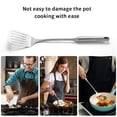 thumbnail image 5 of Metal Spatula for Cooking, Ksopiavobs Stainless Steel Slotted Turner, Heavy Duty Sturdy Kitchen Spatula High Heat Resistant, Ideal Cookware for Fish,Eggs,Pancakes, Dishwasher Safe, Easy to Clean, 5 of 7