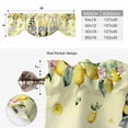 thumbnail image 6 of Yellow Lemon Gnomes Tie Up Valance Curtains for Windows, Kitchen Curtains Window Treatments, Vintage Fruits Leaves Country Rustic Short Window Shades Valances for Bedroom Bathroom Cafe 54"x18", 6 of 8