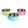 thumbnail image 4 of Walbest Pet Dog Bowl, Hanging Kennel Water Bowl Removable & Stainless Steel Pet Cage Food Water Bowl for Puppy Medium Dogs Cats Birds Ferret Rabbits, 4 of 7