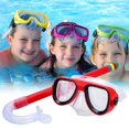 thumbnail image 5 of Kids Swimming Goggles with Snorkel Set, Large Frame HD Anti-Fog Diving Mask & Dry Top Snorkel for Boys Girls, Leak-Proof Adjustable Strap for Pool, Beach, Ocean Snorkeling Safety Gear Ages 6-12​, 5 of 7