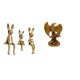 thumbnail image 1 of Figuras decorativas de la familia de conejos: centro de mesa para estantería, comedor, oficina o fiestas., 1 of 8