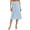 Blue, variant on Amazhiyu Womens Pure Linen Summer Beach Midi Side Wrap Slit Skirt Causal