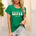 thumbnail image 6 of Felirenzacia Womens Easter Bunny Graphic Cotton T Shirt Tops Casual Holiday Pullover Tee Tops for Big Women Green,XXL, 6 of 6