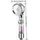 thumbnail image 2 of Hand shower head, limescale filtering shower head, 3 jet types and on/off switch, water-saving rain, 2 of 5