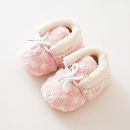 

autumn and winter soft bottom fleece-lined thickened baby shoes socks toddler shoes baby shoes non-slip bottom indoor walking shoes