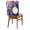 Pink, Blue, White, variant on Mardi Gras Carnivals Mask Chair Back Cover - 4 Pcs Dining Chair Slipcovers, Blue Pink Feathers Striped Removable Washable Chair Protector Covers for Kitchen Party Banquet Decor