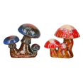 thumbnail image 2 of Garden Decoration 2Pcs Assorted Color Durable Ceramic Craft Lawn Mushroom Statue, 2 of 4