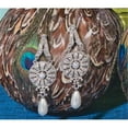 thumbnail image 1 of Chandelier Earrings With Round Pearl Center - Silver, 1 of 1