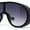 Black - Smoke, variant on Super Oversized Exaggerated Retro Racer Plastic Sunglasses Black - Smoke