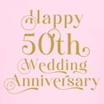 thumbnail image 3 of CafePress - 50Th Wedding Anniversary Gold Retro Typography T Shirt - Light T-Shirt Kids XS-XL, 3 of 4