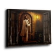 thumbnail image 4 of Jesus Knocking on Door Canvas Wall Art (Spiritual Invitation Tone) Ready to Hang for Living Room, 4 of 8