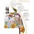 thumbnail image 2 of Spring Groundhog Table Cloth, Waterproof Tablecloth for Square Tables, Watercolor Sunflower Botanical Butterfly Reusable Washable Fabric Table Cover for Restaurant Kitchen Dining Tables 54"x54", 2 of 9