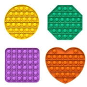 Sophron Push pop pop Bubble Sensory Fidget Toy,Autism Special Needs Stress Reliever Silicone Stress Reliever Toy,Squeeze Sensory Toy (Green,Yellow,Orange, Purple)