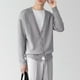 thumbnail image 3 of Suéter de hombre, cárdigan informal de negocios, cuello en V, suéter de color sólido, abrigo, suéter de primavera y otoño para hombre, entrega de una pieza para hombre, 3 of 5